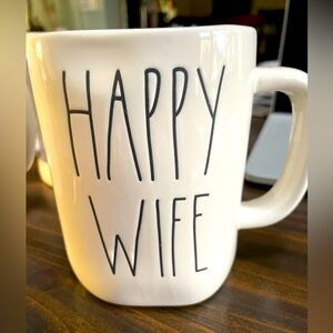 Rae Dunn "HAPPY WIFE" Artisan Collection by Magenta Coffee Mug